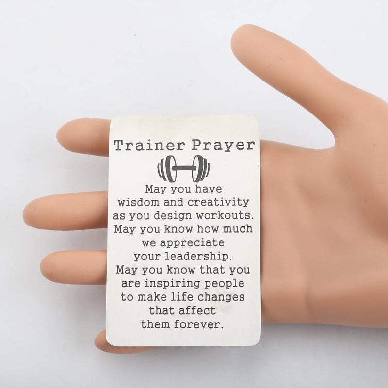 OKEYCH Personal Trainer Gift Fitness Trainer Prayer Wallet C-ard Fitness Coach Jewelry Gym Teacher Gift - Image 5